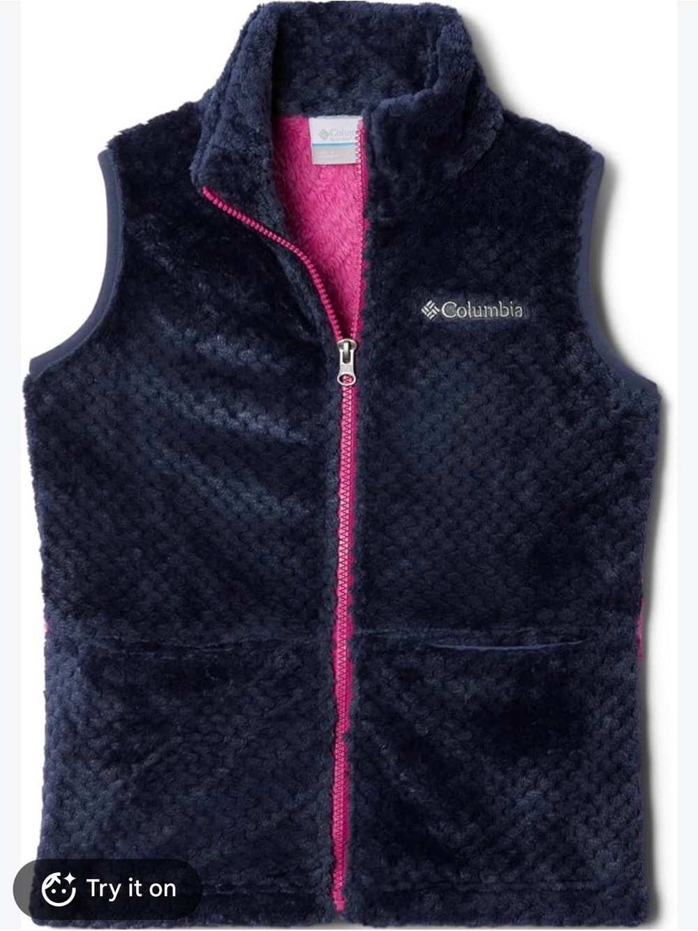 Kids navy fleece vest